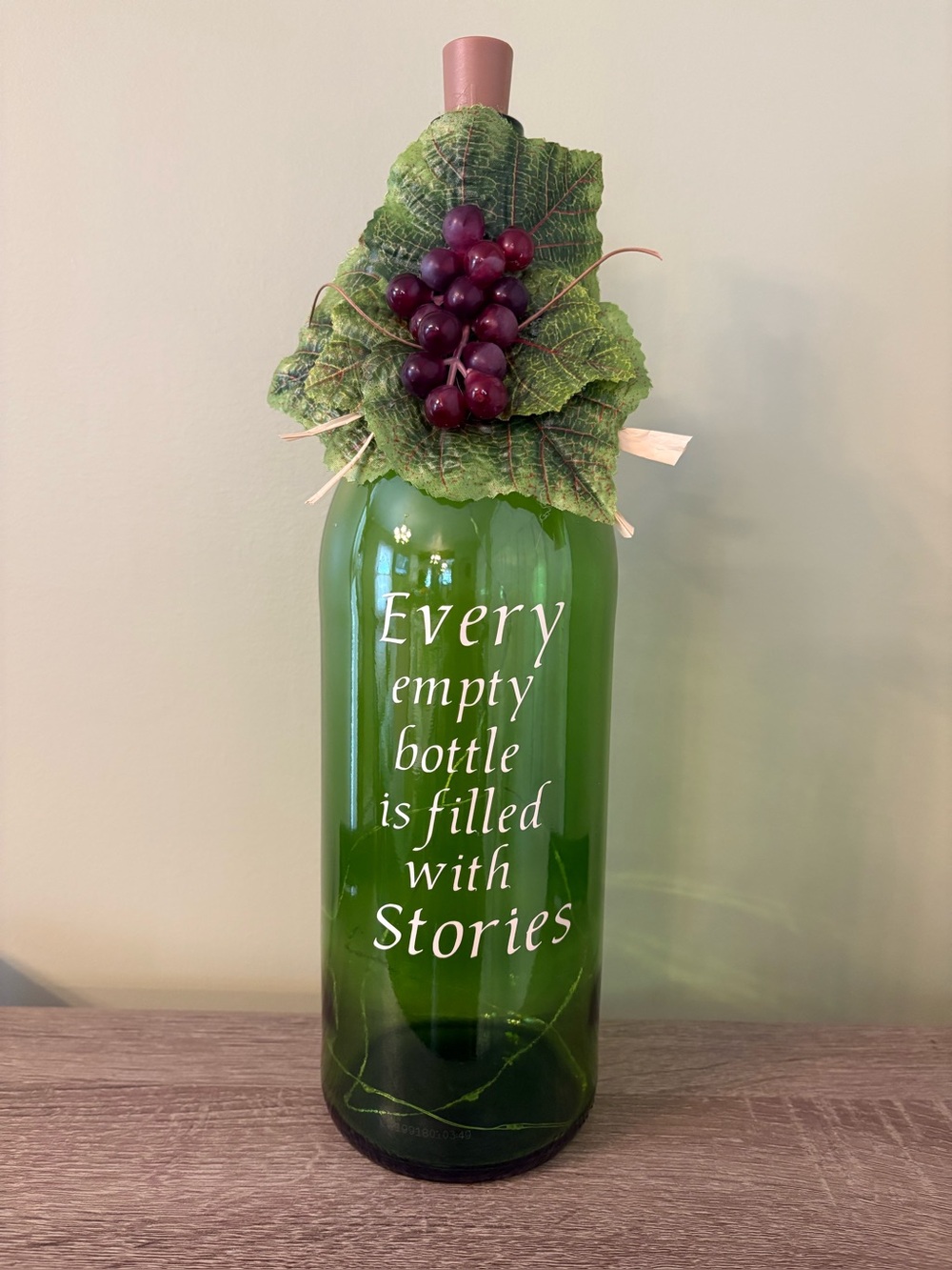 Decorated Bottle, Lighted Wine Bottles, Home Decor, Centerpieces